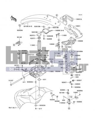 KAWASAKI - 800 SX-R 2007 - Body Parts - Handle Pole - 11053-3749 - BRACKET