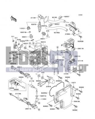 KAWASAKI - 800 SX-R 2007 - Frame - Ignition System - 11053-3775 - BRACKET,AIR TEMP SENSOR