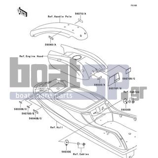 KAWASAKI - 800 SX-R 2007 - Frame - Labels