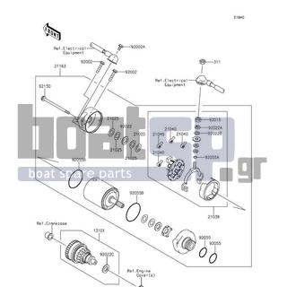 KAWASAKI - JET SKIΒ® ULTRAΒ® 310X SE 2016 - Electrical - Starter Motor - 92002-3714 - BOLT,6X25