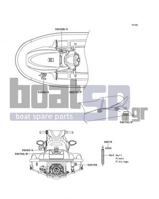 KAWASAKI - STX-12F 2007 - Frame - Labels - 56040-3972 - LABEL-WARNING,GASOLINE