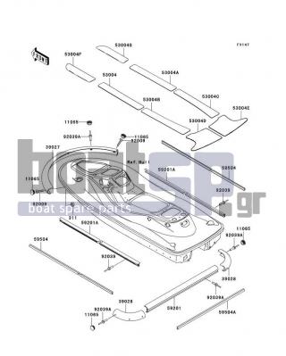 KAWASAKI - STX-12F 2007 - Body Parts - Pads - 59504-3732-6Z - INSERT-BOAT FENDER,RR,F.BLACK