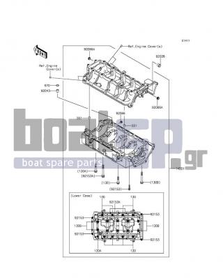 KAWASAKI - JET SKIΒ® ULTRAΒ® LX 2016 - Engine/Transmission - Crankcase