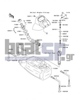 KAWASAKI - STX-15F 2007 - Body Parts - Fuel Tank(A7F) - 51049-3725 - CAP-TANK,FUEL