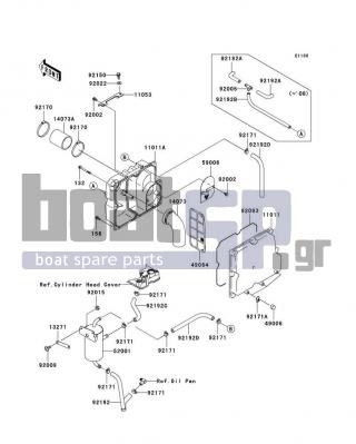 KAWASAKI - STX-15F 2007 - Frame - Intake Silencer - 92192-3701 - TUBE,SEPARTOR-OILPLAN