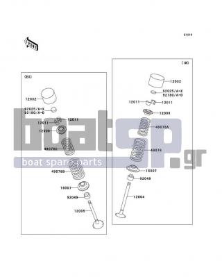 KAWASAKI - STX-15F 2007 - Engine/Transmission - Valve(s) - 92025-1873 - SHIM,T=2.15