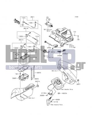 KAWASAKI - JET SKIΒ® ULTRAΒ® LX 2016 - Electrical - Electrical Equipment - 11065-3732 - CAP,TERMINAL