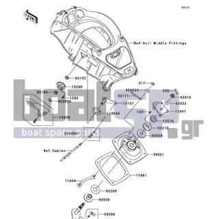 KAWASAKI - ULTRA LX 2007 - Body Parts - Handle Pole