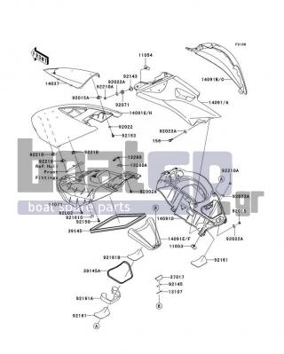 KAWASAKI - ULTRA LX 2007 - Frame - Hull Middle Fittings