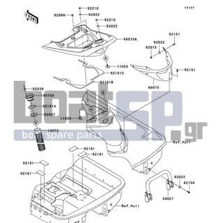 KAWASAKI - ULTRA LX 2007 - Frame - Hull Rear Fittings