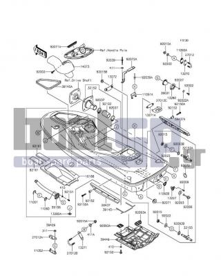 KAWASAKI - JET SKIΒ® STXΒ®-15F 2016 - Frame - Hull - 11051-3731 - BRACKET