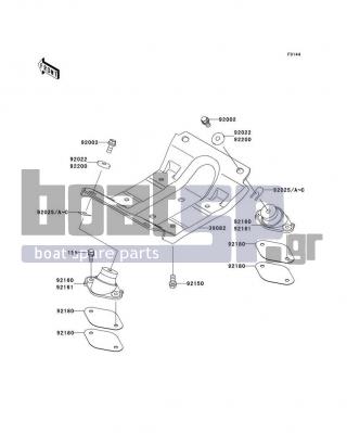 KAWASAKI - 800 SX-R 2006 - Engine/Transmission - Engine Mount - 39082-3723 - MOUNT-ENGINE