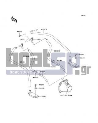 KAWASAKI - 900 STX 2006 - Εξωτερικά Μέρη - Bilge System - 92191-3928 - TUBE,BILGE BREATHER-HULL,RIGHT