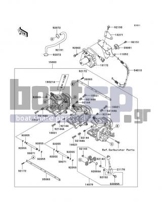 KAWASAKI - 900 STX 2006 - Engine/Transmission - Carburetor - 92152-3721 - COLLAR,SENSOR