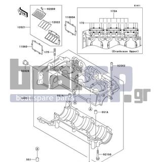 KAWASAKI - 900 STX 2006 - Κινητήρας/Κιβώτιο Ταχυτήτων - Crankcase - 172R0630 - BOLT-STUD,6X30