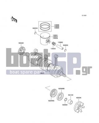 KAWASAKI - 900 STX 2006 - Engine/Transmission - Crankshaft/Piston(s) - 13027-3712 - PISTON-ENGINE LL,O/S,1.00