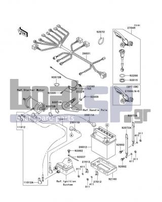 KAWASAKI - 900 STX 2006 - Electrical - Electrical Equipment - 21176-3746 - SENSOR,MAGNET