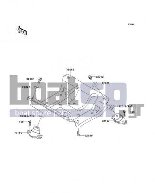 KAWASAKI - 900 STX 2006 - Κινητήρας/Κιβώτιο Ταχυτήτων - Engine Mount - 39082-3722 - MOUNT-ENGINE