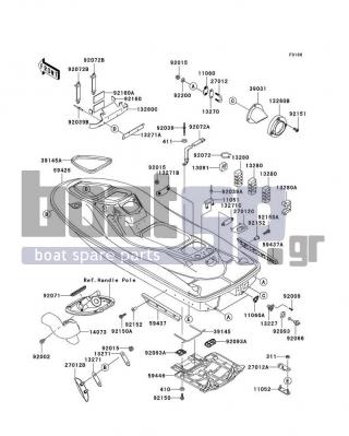 KAWASAKI - 900 STX 2006 - Frame - Hull - 410S0600 - WASHER-PLAIN-SMALL,6MM