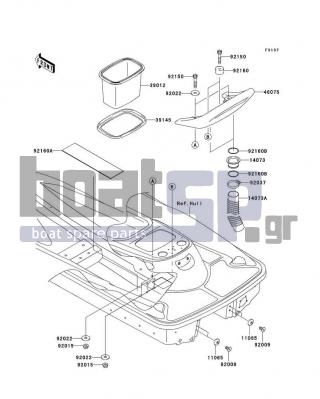 KAWASAKI - 900 STX 2006 - Frame - Hull Rear Fittings - 14073-3798 - DUCT