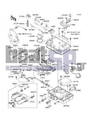 KAWASAKI - 900 STX 2006 - Πλαίσιο - Ignition System - 92070-1157 - PLUG-SPARK,BR9ES(NGK),SOLID