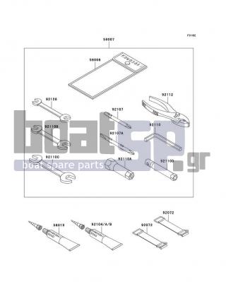 KAWASAKI - 900 STX 2006 -  - Owner's Tools - 92104-1065 - GASKET-LIQUID,TB1215