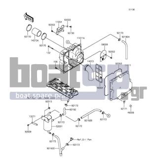 KAWASAKI - JET SKIΒ® ULTRAΒ® LX 2016 - Frame - Intake Silencer - 92093-3766 - SEAL