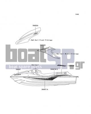 KAWASAKI - STX-12F 2006 - Body Parts - Decals(White)(D6F)