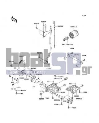 KAWASAKI - STX-12F 2006 - Engine/Transmission - Oil Pump - 32154-3707 - PIPE,OIL LEVEL