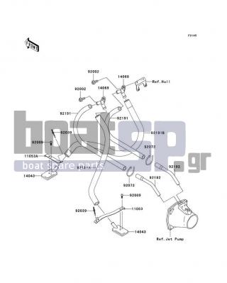 KAWASAKI - STX-15F 2006 - Body Parts - Bilge System - 11053-3745 - BRACKET,FR,CNT