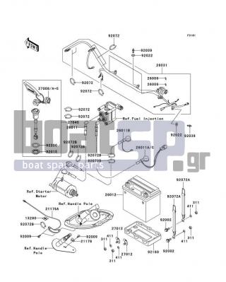 KAWASAKI - STX-15F 2006 - Ηλεκτρικά - Electrical Equipment(A6F/A7F) - 27008-3753 - KEY,MAGNETIC SW,#3009