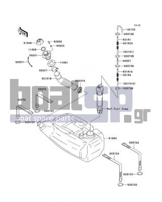 KAWASAKI - STX-15F 2006 - Body Parts - Fuel Tank(A6F) - 51049-3725 - CAP-TANK,FUEL