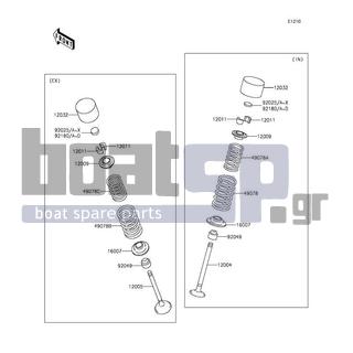 KAWASAKI - JET SKIΒ® ULTRAΒ® LX 2016 - Κινητήρας/Κιβώτιο Ταχυτήτων - Valve(s) - 49078-1197 - SPRING-VALVE,EXHAUST,OUTER