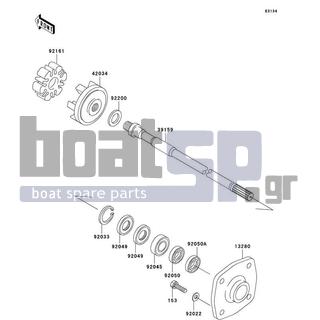 KAWASAKI - 1200 STX-R 2005 - Engine/Transmission - Drive Shaft - 92200-3739 - WASHER,24X32X2.0