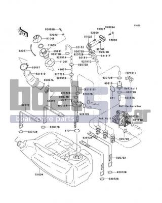 KAWASAKI - 1200 STX-R 2005 - Body Parts - Fuel Tank