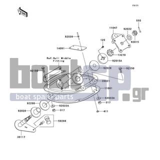 KAWASAKI - 1200 STX-R 2005 - Body Parts - Handle Pole