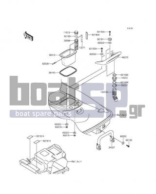 KAWASAKI - JET SKIΒ® STXΒ®-15F 2016 - Frame - Hull Rear Fittings