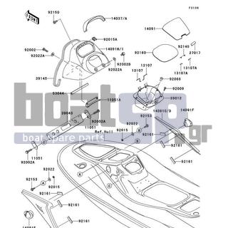 KAWASAKI - 1200 STX-R 2005 - Frame - Hull Middle Fittings