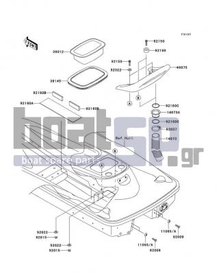 KAWASAKI - 1200 STX-R 2005 - Frame - Hull Rear Fittings - 14073-3799 - DUCT