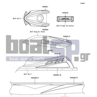 KAWASAKI - 800 SX-R 2005 - Body Parts - Decals(Green)(A3)