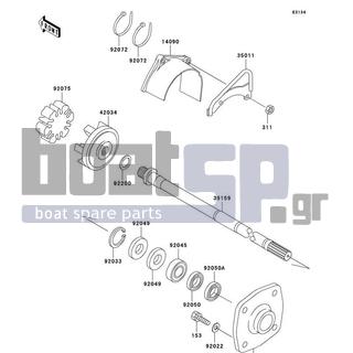 KAWASAKI - 800 SX-R 2005 - Engine/Transmission - Drive Shaft - 92072-3867 - BAND,L=188