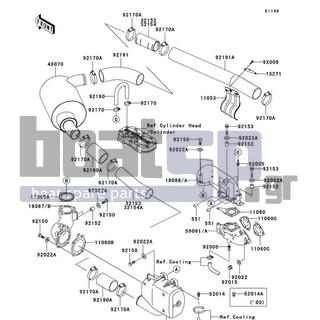 KAWASAKI - 800 SX-R 2005 - Exhaust - Muffler(s)
