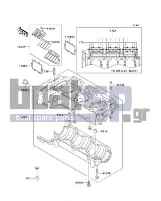 KAWASAKI - 900 STX 2005 - Κινητήρας/Κιβώτιο Ταχυτήτων - Crankcase - 12022-3703 - VALVE-REED