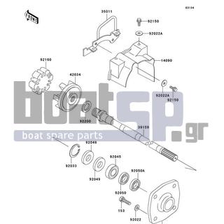 KAWASAKI - 900 STX 2005 - Engine/Transmission - Drive Shaft - 35011-3715 - STAY