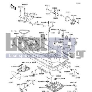 KAWASAKI - 900 STX 2005 - Frame - Hull(E2) - 14073-3801 - DUCT