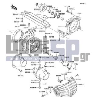 KAWASAKI - 900 STX 2005 - Frame - Jet Pump(E2) - 59496-3756 - VANE-GUIDE