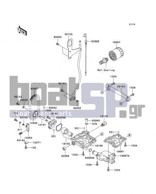 KAWASAKI - STX-12F 2005 - Κινητήρας/Κιβώτιο Ταχυτήτων - Oil Pump - 16097-1072 - FILTER-ASSY-OIL