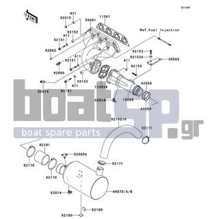 KAWASAKI - JET SKIΒ® STXΒ®-15F 2015 - Exhaust - Muffler(s)