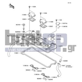 KAWASAKI - STX-15F 2005 - Engine/Transmission - Cylinder Head Cover - 11061-0105 - GASKET,SPARK PLUG HOLE