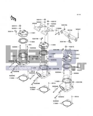 KAWASAKI - ULTRA 150 2005 - Engine/Transmission - Cylinder Head/Cylinder